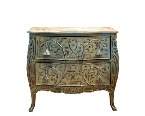 Traditional wooden furniture isolated on white
